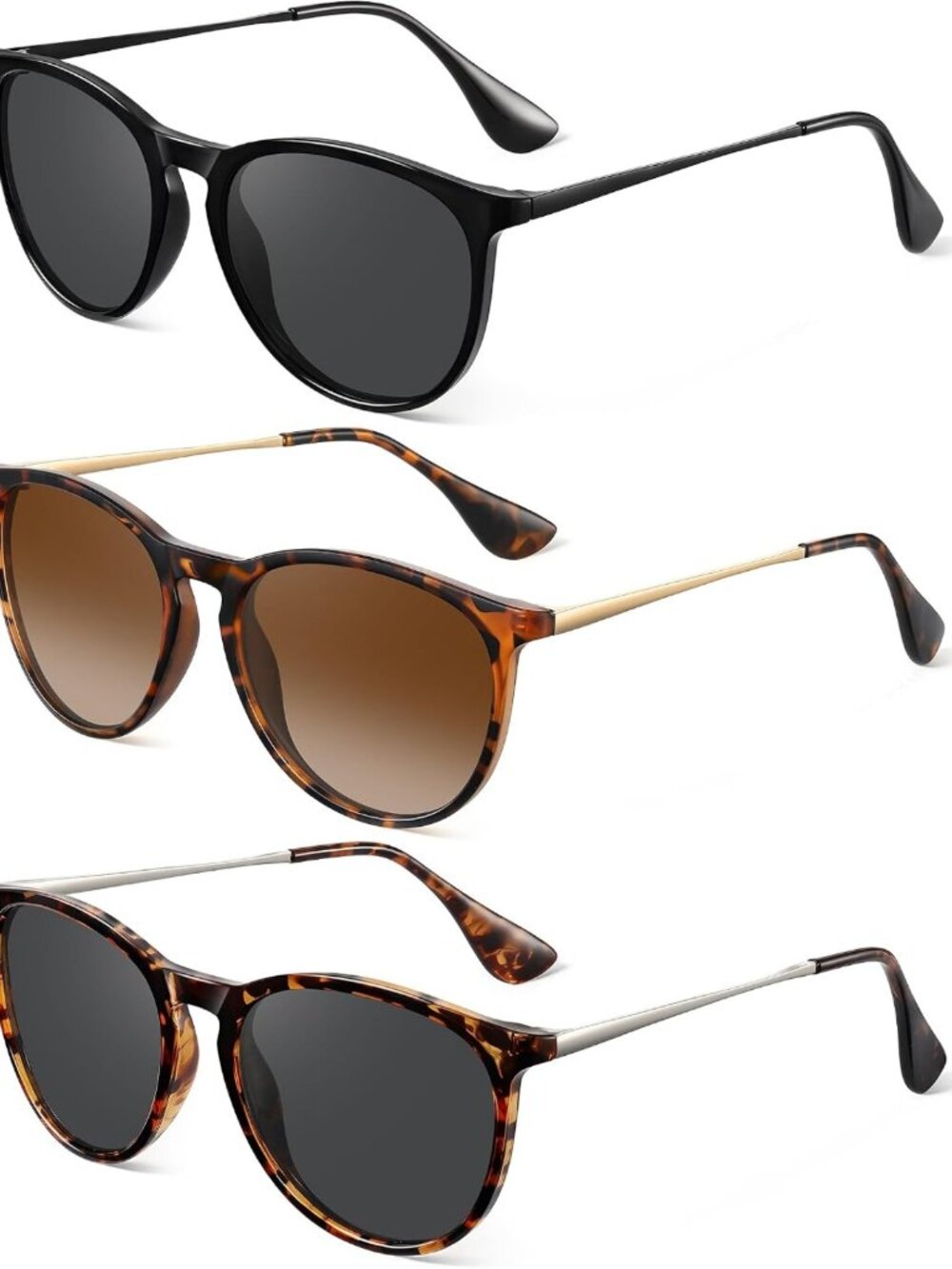 Stylish Polarized Round Sunglasses for Women & Men - UV Protection, Fashion